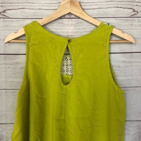 Eyeshadow Embroidered Yellow Tank Top S - Picture 4 of 4